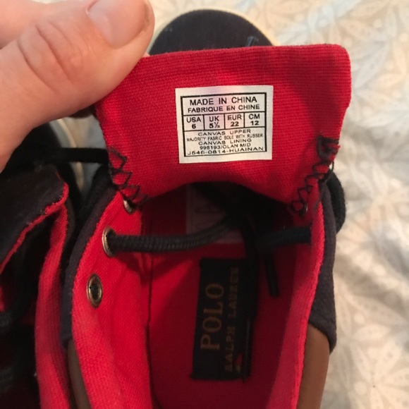 Toddler Ralph Lauren Polo High Tops - Picture 5 of 5